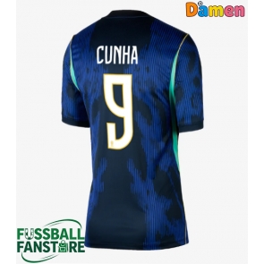 Brasilien Matheus Cunha #9 Replik Auswärtstrikot Damen WM 2026 Kurzarm